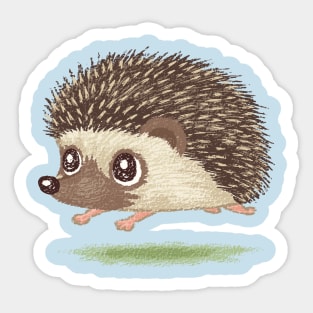 Hedgehog running Sticker